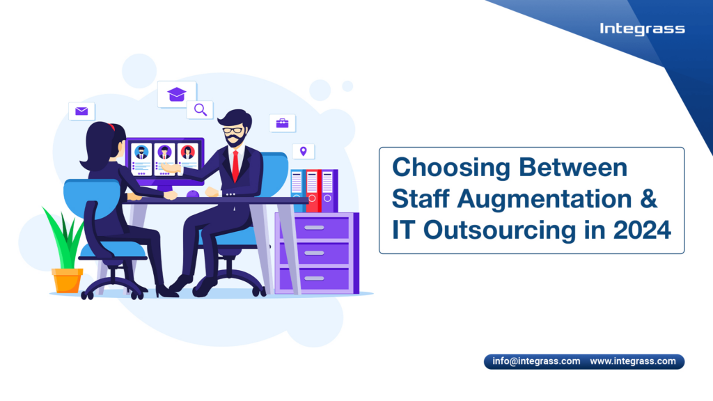 Comparison of Staff Augmentation vs IT Outsourcing in 2024: Pros, cons, and factors to consider for decision-making.