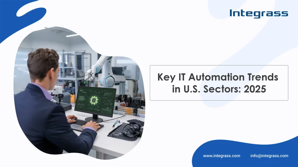 Automation is reshaping U.S. industries by 2025; Integrass aids in adopting AI, robotics, and RPA for enhanced efficiency. "AI applications, ML applications, Technology investments, Technical Support, IT Consulting,Managed IT Services"