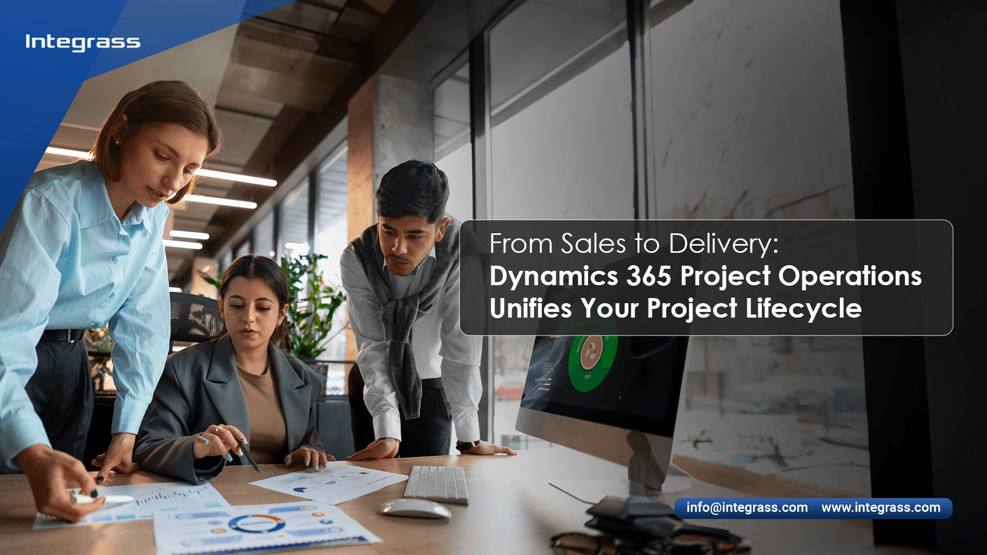 Integrass aids businesses in implementing Dynamics 365 Project Operations, unifying project lifecycle stages from sales to delivery. "Dynamics 365 Project Operations Project Management Software Implementation of Dynamics 365 Customizable Project Solutions"